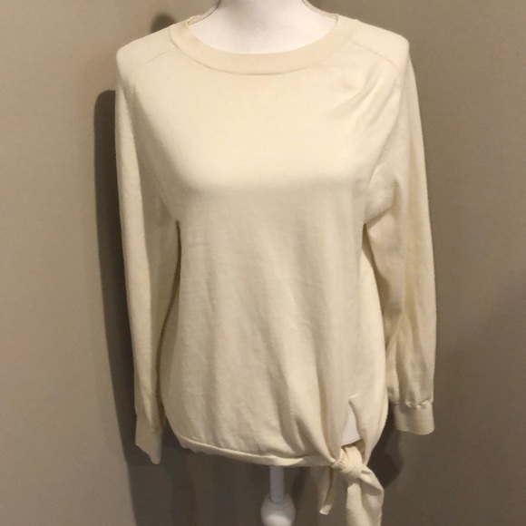 Vince cotton sweater with side tie - Picture 5 of 11